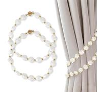 2 Pcs Embrasses Rideau Fleur de Rose Magnétiques, Attache Rideau Élégant sans Percage, Embrasse pour Rideaux Facile à Installer pour Salon & Fenêtres de Chambre