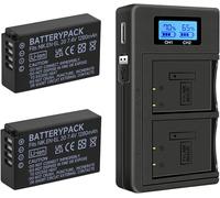 2 Pcs EN-EL20 EN-EL20A Batterie Et Chargeur LCD, Intelligent Double Chargeur et câble USB pour Nikon 1 J1,1 J2,1 J3,1 S1,1 V3,Coolpix A,P1000 Batterie Rechargeables