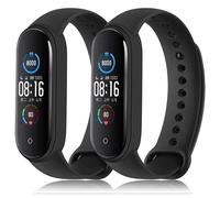 2 PCS en Silicone Souple Respirant Cpatible ment pour Mi Band 5/ Mi Band 6/6 NFC/Amazfit Band 5 ROUE