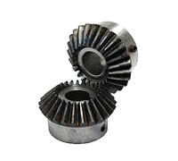 2 Pcs engrenage conique 2 Modulus 25teeth intérieur Diamètre du trou 10-22mm Vitesse 90 degrés Angle Maillage engrenages en acier trou de vis M5