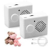 2 pcs Enregistreur Vocal pour Peluche 360 Secondes, Mini Enregistreur Vocale Programmable avec Message Personnalisé pour Jouets en Peluche, Cadeau DIY, Boîte Sonore Enregistrable Cadeau de Festival