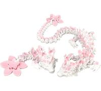 2 Pcs Ensemble Dragon Articulé Imprimé en 3D Sakura avec Fleurs de Cerisier, Œuf de Dragon Articulé Jouet 3D Drago Mobile Décoration Fantastique pour Bureau Maison Salon, Idée Cadeau Enfant et Adulte