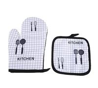 2 pcs/ensemble Micro-ondes Cuisson Gant BBQ Coton Gant Four Lin Pad Potholders Mitten Cuisine Outils De Cuisson Gants Ensemble