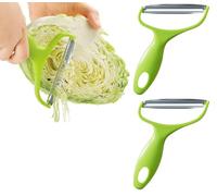 2 Pcs Éplucheur de Légumes,Râpe Large Bouche,Éplucheur à Large Gueule,Trancheuse à Fruits Multifonctionnelle,Econome Legumes Pomme de Terre Râpe à Chou pour Cuisine à Domicile,éplucher Légumes Fruits
