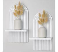 2 pcs Étagères Murales en Bois, Design Arche Bohème, Support Décoratif pour Salon, Chambre, Cuisine ACCESSOIRES FABRICATION MAISON
