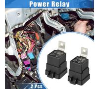 2 pcs Étanche Relais DC 24V 40A, 4 Épingle Relais Voiture Charge Coffret Noir