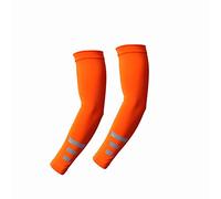 2 PCS Été Soleil UV Protection Femmes Bras Manches Nuit Cyclisme Course Manchettes Couverture Hommes Sport Manchettes Manchette, Orange, taille unique