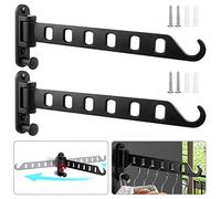 2 Pcs étendoir Mural, Support Cintre De Rangement Pour Cuisine, Portemanteau Rétractable, Etendoir Linge Interieur, Crochet à Vêtements Pliable