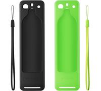 [2 PCS] Étui en Silicone pour télécommande TV 2021, léger, Antichoc et antidérapant, Compatible avec la Toute Nouvelle télécommande (3e génération) (Vert & Noir)