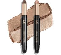 2 PCS Fard a Paupiere Stick,Longue Durée Crayon Fard a Paupiere Creme,Imperméable & Haute Pigmentation,Ombre a Paupiere Stick