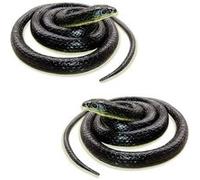 2 Pcs Faux Caoutchouc Toy Réaliste Serpent Noir Faux Serpents Jour Du Poisson D'Avril Longue Multicolore PT259 Multicolore G