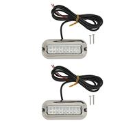 2 Pcs Feux de Navigation de Bateau, 3.5W 10-30V DC Feux de Signalisation LED pour Voile, Marine Lampe Submersible étanche IP68 pour Tableau Arrière Bateau, Navigation de Pêche, Pontons(Lumière Bleu)