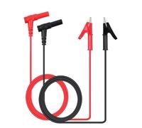 2 Pcs Fiche Banana à Pince Crocodile électriques fils Multimètre cable de Test Sonde Cordon Alligator Flexible Câble de Test Pour les Tests de Laboratoire, 1m