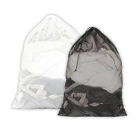 2 Pcs Filet à Linge, 70x90CM Filet Linge Machine à Laver avec Cordon de Serrage Sac de Lavage Réutilisable en Maille Fin, pour Manteau, Drap de Lit, Lingerie, Bébé Vêtements Chaussettes(Blanc, Noir)