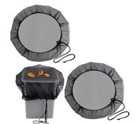 2 Pcs Filet pour Citerne de Pluie,Ø 95 cm Housse pour tonneau de Pluie avec Cordon de Serrage,Filet de Protection Réglable,Protection Contre Les Feuilles, Les moustiques