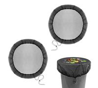 2 Pcs Filet pour Citerne de Pluie 60cm Réglable Housse pour Tonneau de Pluie avec Cordon de Serrage Filet de Protection Réglable pour Les Feuilles