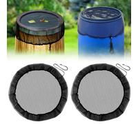 2 Pcs Filet pour Citerne de Pluie 95 cm Housse pour Tonneau d'eau Filet de Protection Réglable Filet Recuperateur Eau Housse pour Tonneau de Pluie avec Cordon de Serrage Filet pour Citerne de Plui