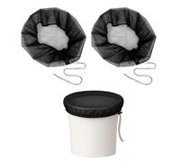 2 Pcs Filet pour Citerne de Pluie, 95cm Housse pour Tonneau de Pluie avec Cordon de Serrage, Filet de Protection pour Tonneau Réglable, Protection Contre Les Moustiques et Les Feuilles