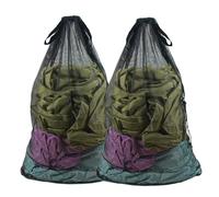 2 Pcs Filets à Linge avec Cordon de Serrage pour Machine à Laver Sac de Lavage Réutilisable en Maille Grand Filet de Lavage 76 * 100cm pour Vêtements Rideaux Literies Sac Rangement, Noir