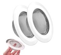 2 Pcs Filtre evier Inoxydable, Bouchon evier Cuisine, Grille evier pour Salle de Bain Cuisine, Diamètre Extérieur 7,6 cm x Hauteur 1,8 cm