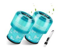 2 PCS Filtre pour Dyson V11 V15, Filtre Aspirateur Compatible avec Dyson V11 Absolute/Animal/Fluffy/Torque Drive/Complete Pro, V15 Detect, SV14 SV17 SV22, Filtre de rechange avec 2en1 Brosse, Vert