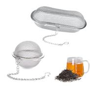 2 PCS Filtres à thé, Passoires à Epices, en Acier Inoxydable, Réutilisables, Passoire à Epices et à Epices, Boule à Epices pour la Préparation du thé à la Maison, la Restauration et la Cuisine