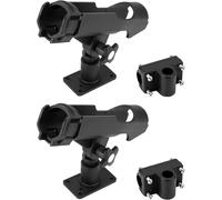 2 Pcs Fishing Rod Holder - 360° Adjustable - Horizontally Mounted/Walls/Rails - For Kayak Boat