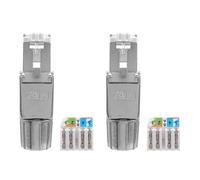 2 Pcs for RJ45 CAT7 Connectors Tool Free Shielded Toolless Modular Network Plug for Installation Cable