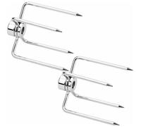 2 pcs Fourchette Tourne Broche Fourchette à Barbecue pour Rôtissoire à Gril Outil pour Barbecue--