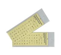 2 PCS Français Clavier Autocollants Fond Transparent avec Lettrage Blanc/Noir pour Ordinateur Portable Clavier Touches PVC français Clavier Film