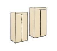 vidaXL Garde-robes Crème 75 x 50 x 160 cm 2 pièces