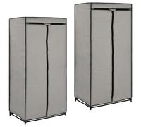 2 pcs Garde-robes Gris 75x50x160 cm - VidaXL