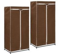 2 pcs Garde robes Marron 75x50x160 cm