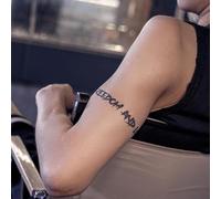 2 PCS gratuit avec amour lettre jus herbe tatouage temporaire autocollant semi - permanent clavicule imperméable à l'eau anti - frottement durable