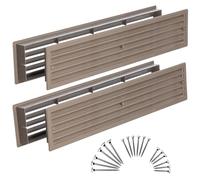 2 pcs, Grilles d'Aération de Porte 450 x 92 mm - Beige Grilles Ventilation pour Portes - Grilles d'Evacuation d'Air Double Face en Plastique avec vis, de Steinberg14