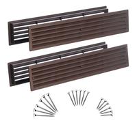 2 pcs, Grilles d'Aération de Porte 450 x 92 mm - Brun Grilles Ventilation pour Portes - Grilles d'Evacuation d'Air Double Face en Plastique avec vis, de Steinberg14