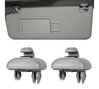 2 PCS Gris Intérieur Pare-soleil Crochet Support d'attache, Clip pour Visière, Crochet Pare Soleil pour Voiture, Pare Soleil Clip pour Voiture pour Audi A1 A3 A4 A5 Q3 Q5 8e0 857 562 LA6 LA7 (gris)