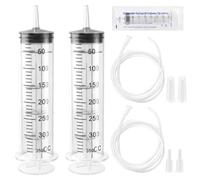 2 PCS Grosse Seringue 350ml, Plastique Seringue a huile avec Tuyau pour Lab | Grande Sering Sans Aiguille, Réutilisable Seringues, pour Laboratoire Science Industrie Arrosage Mesure De Liquide
