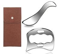 2 PCS Gua Sha Acier Inoxydable, Bandeau Musculaire Grattoir, Outils de Guasha Corps pour Relaxation Musculaire et Soulagement de la Douleur, Maméliorer les nœuds de bande