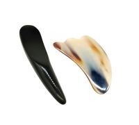 2 Pcs Gua Sha Outils Ox Corne Solide Noyau Triangle Pratique Guasha Soin Des Mains - Soin Des Pieds - Gommage Pied - Bain De Pied