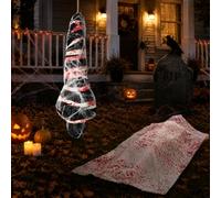 2 Pcs Halloween Accessoire de Cadavre, Halloween Faux Cadavre pour Créer Atmosphère d'horreur Scène, Faux Cadavr-e Gonflable à Suspendre, Horreur Hallowee-n Décoration pour Extérieure et Intérieure