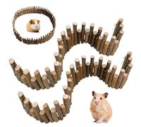 2 PCS Hamster Clôture en Bois, Clôture en Bois pour Hamster, Jouet d'escalade Bois pour Hamster, Pet Pont pour Petit Rongeur Nature Bois pour Petits Animaux, Hamster, Souris, Rat, Oiseaux, 50CM