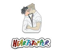 2 Pcs Heartstoppers Badge, Broche Heartstoppers TV, Heartstoppers Nick and Charlie Figurine Métal Pins Badge, Heartstoppers Cosplay Accessoires Sac Deco