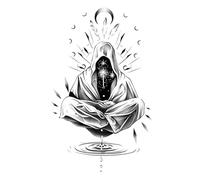 2 PCS Herbal Tattoo stickers hommes femmes résistant à l'eau durable samouraï semi - permanent bras buste