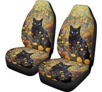 2 Pcs Housses De Siège Fleur De Chat Housse De Sieges Auto Universelles Vehicle Seat Cover Accessoires pour Camionnettes Homme Et Femme 52X138 Cm