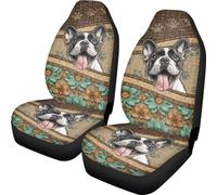 2 Pcs Housses De Siège Patte De Terrier Mandala Bohème Couverture De Siege De Voitures Amovible Housses De Siège De Voiture Accessoires pour SUV Homme Et Femme 52X138 Cm