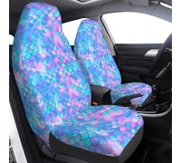 2 Pcs Housses De Siège Sirènes Violettes À Dégradé Bleu Housse De Sieges Auto Lavable Couverture De Siege De Voitures Accessoires pour SUV Homme Et Femme 52X138 Cm