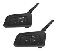 2 PCS Intercom Moto EJEAS V6-1200 Pro 2019 Nouvelle version Casque de moto BT Sans fil 1200M pour 6 Motards-Amateurs de ski-Cyclisme