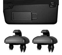 2 Pcs Intérieur Pare-soleil Crochet Support d'Attache, Clip pour Visière de Voiture pour Audi A1 A3 A4 A5 Q3 Q5 8e0 857 562 LA6 LA7 (noir)