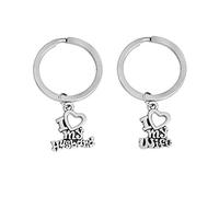 2 Pcs J'aime Mon Couple Mari/Femme Porte-clés Porte-clés Amant Cadeau Portable et UtileOpération Facile